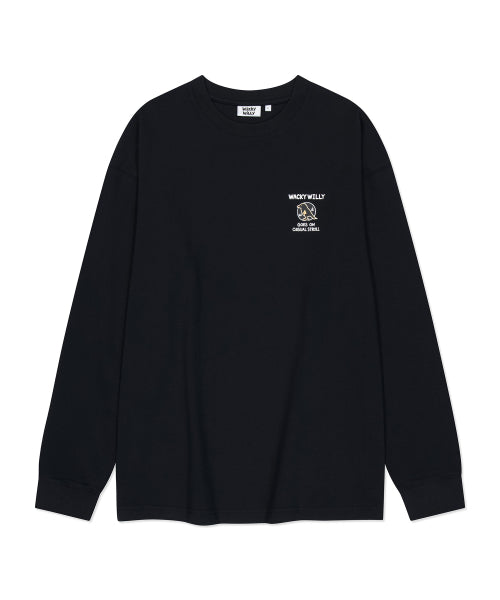Bird Graphic Long-Sleeved T-Shirt Black