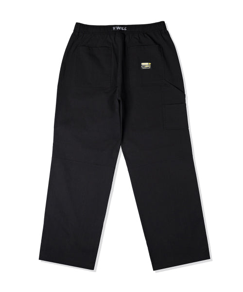 Cotton Parasuit Pants Black
