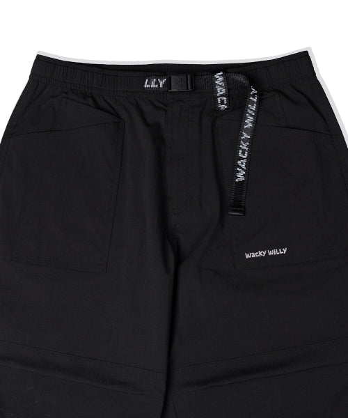 Cotton Parasuit Pants Black