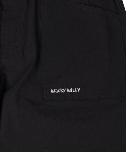 Cotton Parasuit Pants Black