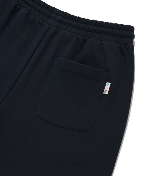 Women's typo logo sweat shorts dark navy