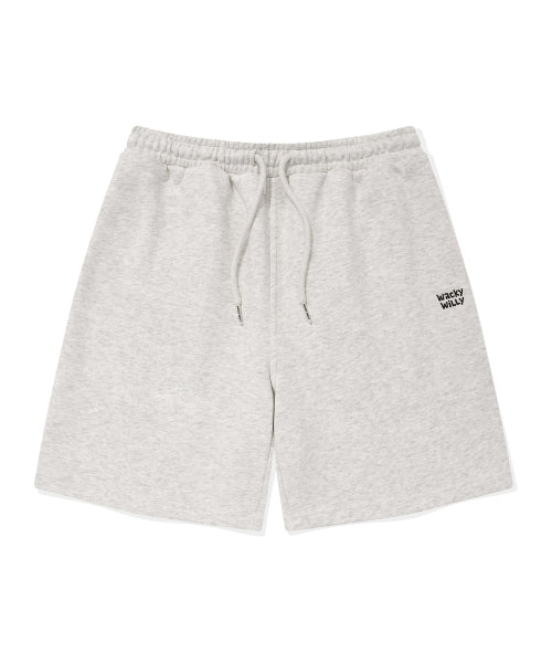 Signature Typo Logo Sweat Shorts Light Gray