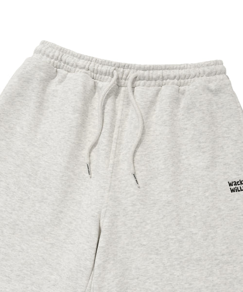 Signature Typo Logo Sweat Shorts Light Gray