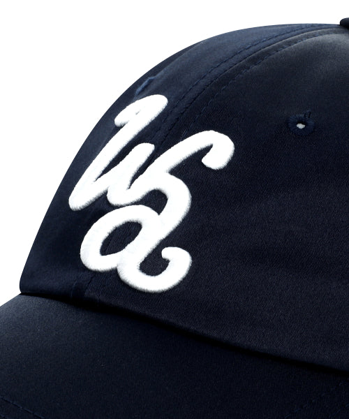 Leo Satin Ball Cap Navy