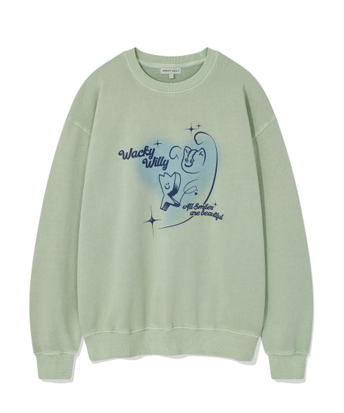 Kiki Leo hug graphic sweatshirt mint