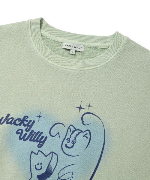 Kiki Leo hug graphic sweatshirt mint
