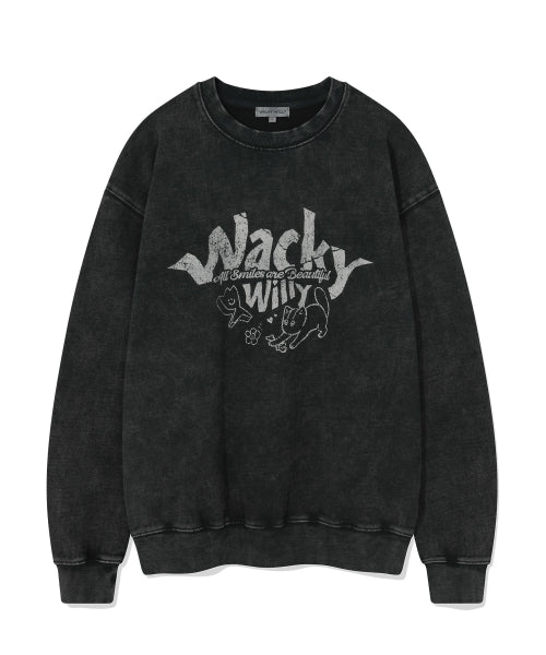 Kiki Leo typo Graphic sweatshirt Charcoal