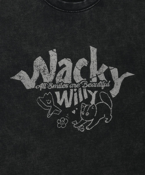 Kiki Leo typo Graphic sweatshirt Charcoal