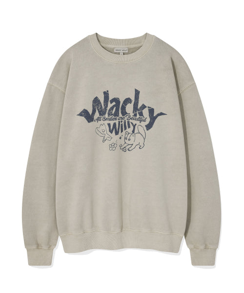 Kiki Leo typo graphic sweatshirt Ekru