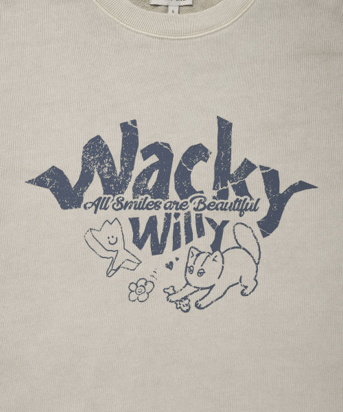 Kiki Leo typo graphic sweatshirt Ekru