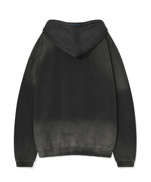 Shining Leo Denim Jersey Like Hooded Gray
