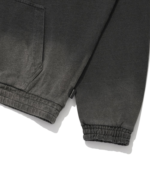 Shining Leo Denim Jersey Like Hooded Gray