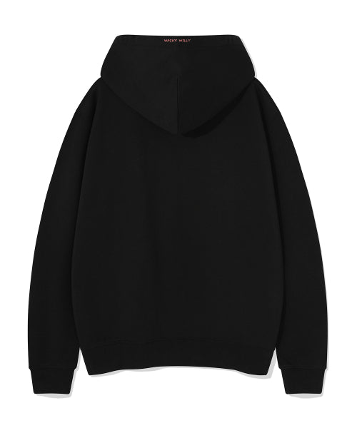 Kiki Leo Logo Hooded Zip-Up Black