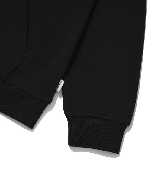 Kiki Leo Logo Hooded Zip-Up Black
