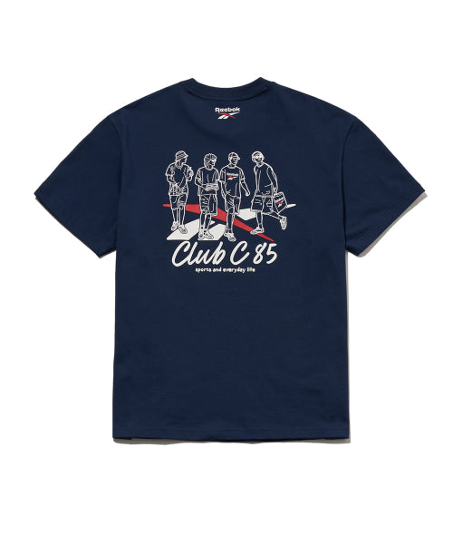 클럽C 40주년 그래픽 티셔츠 - 네이비