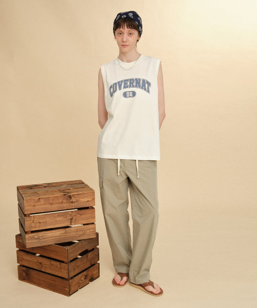 SEMI WIDE-FIT STRING CARGO EASY PANTS