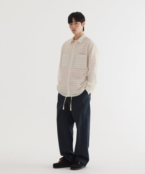 SEMI WIDE-FIT STRING CARGO EASY PANTS