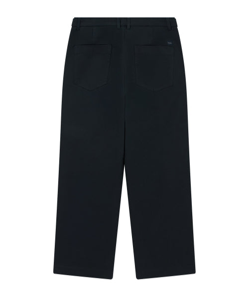 SEMI WIDE-FIT COTTOM BELTED PANTS