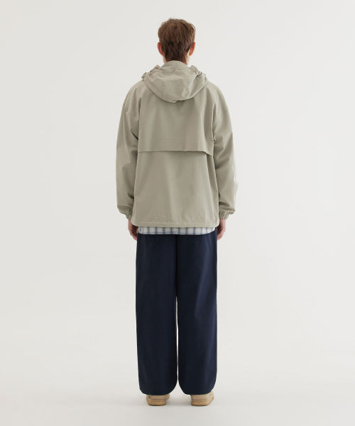 SEMI WIDE-FIT COTTOM BELTED PANTS
