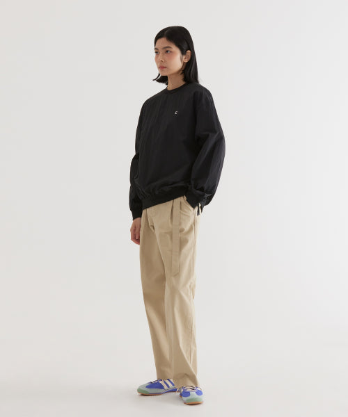 SEMI WIDE-FIT COTTOM BELTED PANTS