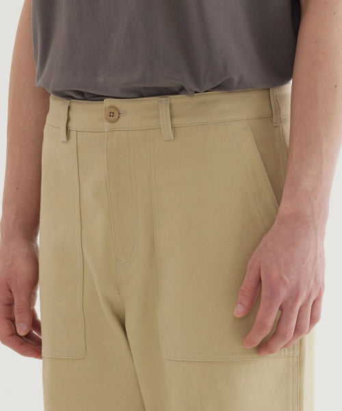 REGULAR-FIT BACK SATIN FATIGUE PANTS