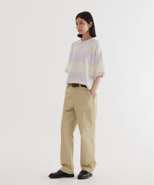 REGULAR-FIT BACK SATIN FATIGUE PANTS