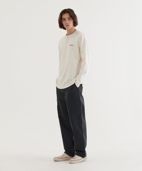 REGULAR-FIT BACK SATIN FATIGUE PANTS