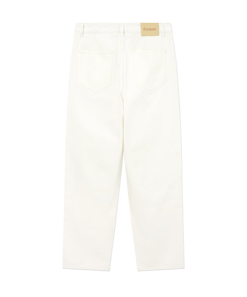 SEMI WIDE-FIT WASHING DENIM PANTS