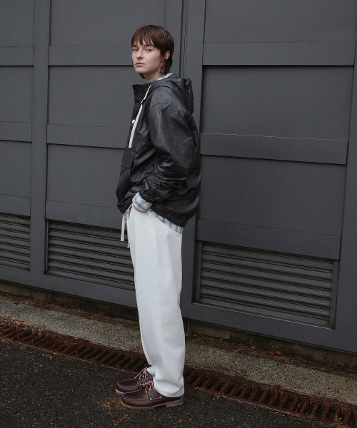 SEMI WIDE-FIT WASHING DENIM PANTS