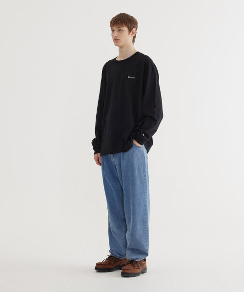 SEMI WIDE-FIT WASHING DENIM PANTS