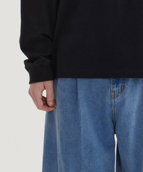 SEMI WIDE-FIT WASHING DENIM PANTS