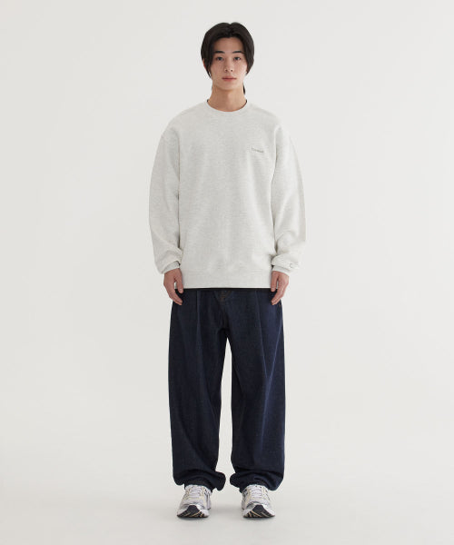SEMI WIDE-FIT WASHING DENIM PANTS