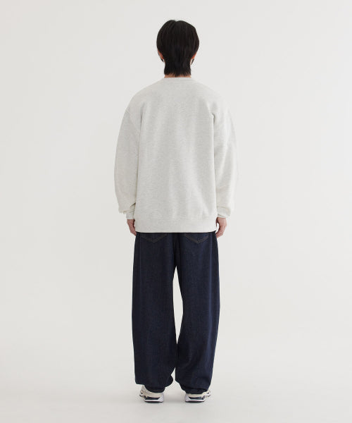 SEMI WIDE-FIT WASHING DENIM PANTS