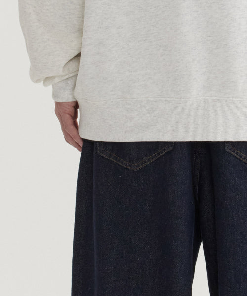 SEMI WIDE-FIT WASHING DENIM PANTS