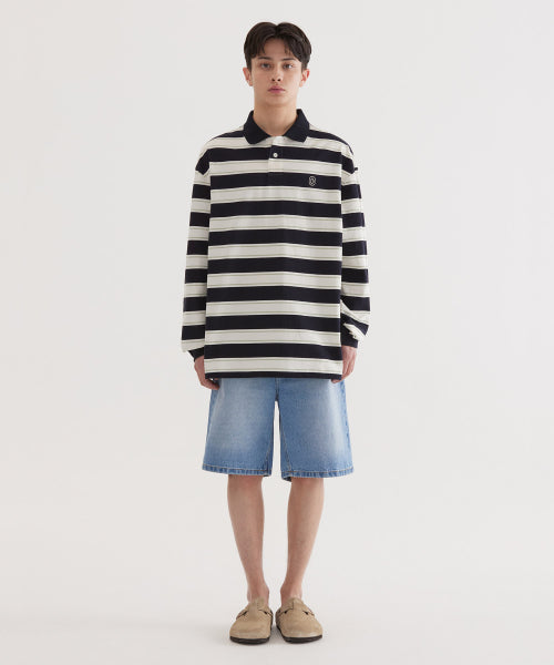 STRIPE COLLAR LONG SLEEVE