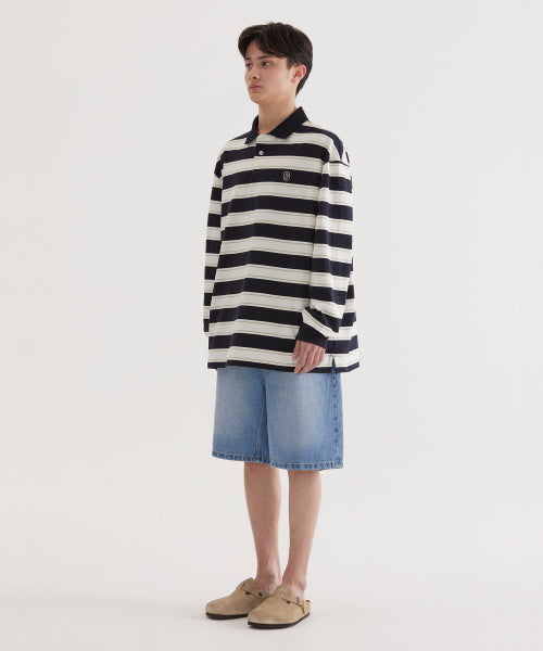 STRIPE COLLAR LONG SLEEVE