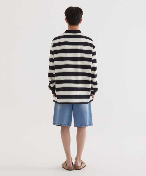 STRIPE COLLAR LONG SLEEVE