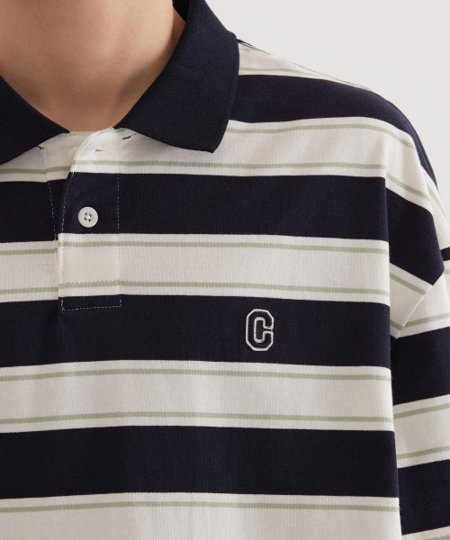STRIPE COLLAR LONG SLEEVE