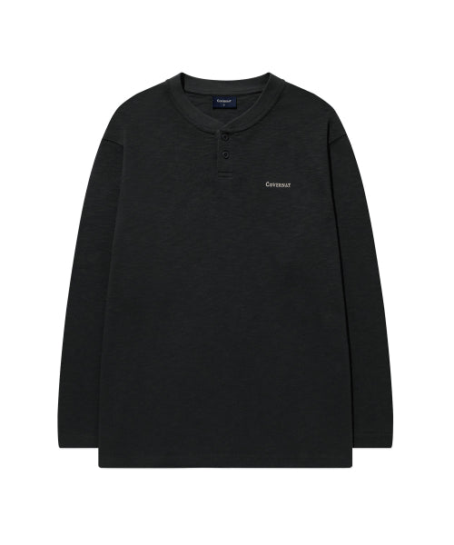 HENLEY NECK LONG SLEEVE