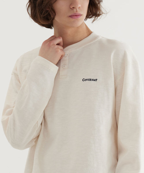 HENLEY NECK LONG SLEEVE