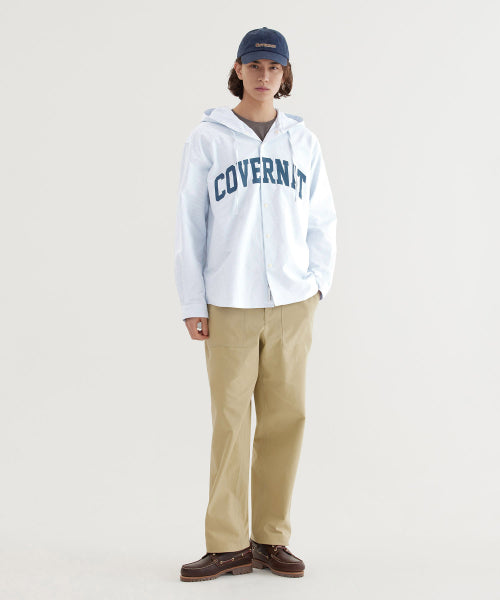 ARCH LOGO STRIPE HOODIE SHIRTS