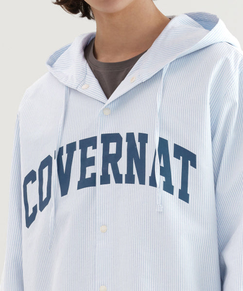 ARCH LOGO STRIPE HOODIE SHIRTS