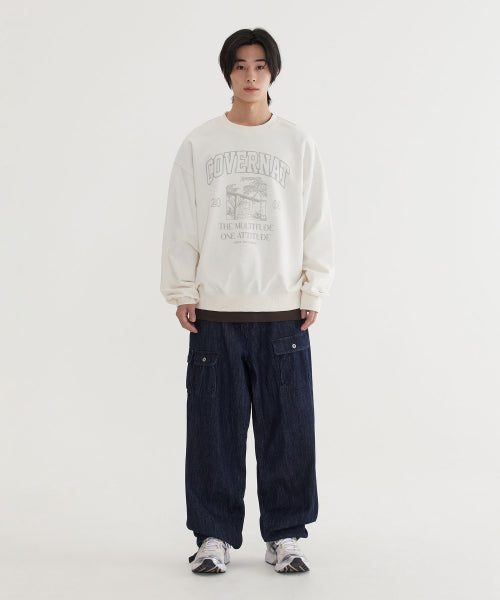 PALM TREE GRAPHIC SWEATSHIRT
