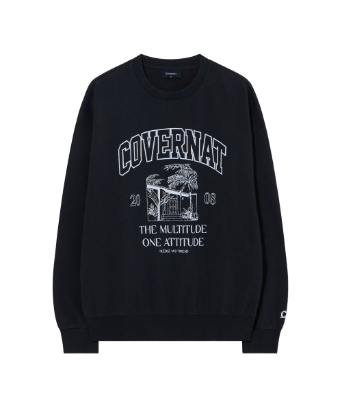 PALM TREE GRAPHIC SWEATSHIRT