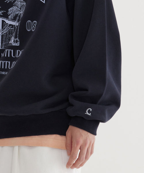 PALM TREE GRAPHIC SWEATSHIRT