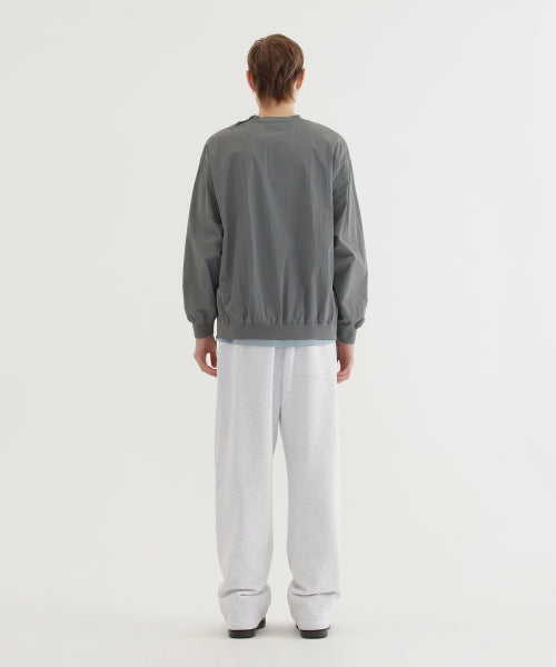 WOVEN UTILITY SWEATSHIRT