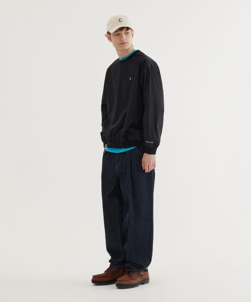 WOVEN UTILITY SWEATSHIRT