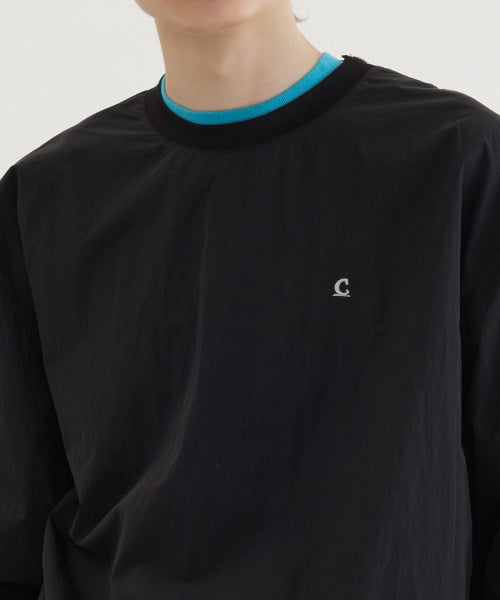 WOVEN UTILITY SWEATSHIRT