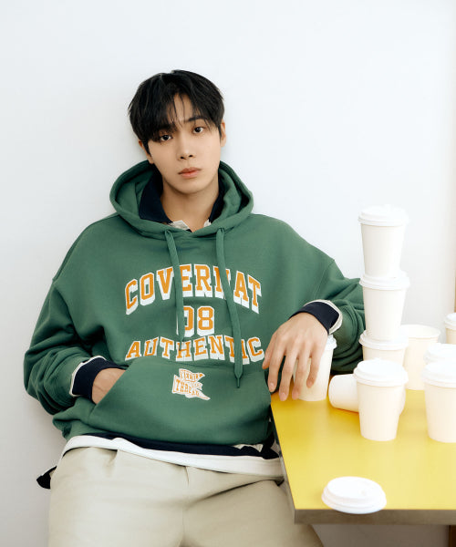 FLAG ARCH LOGO OVER-FIT HOODIE