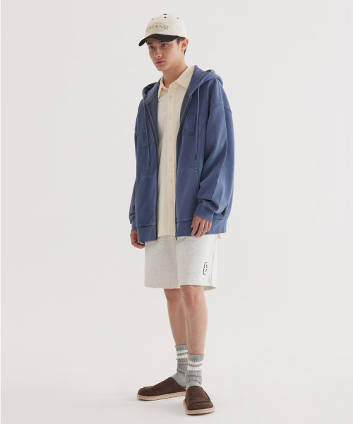 CVNT PIGMENT ZIP-UP HOODIE